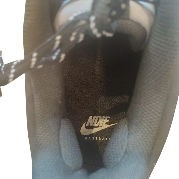 Nike Alpha Huarache Elite 4 Low Baseball Cleats Grey Black Mens 15 FD6221-002